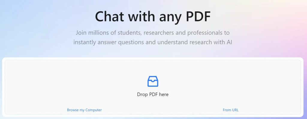 ChatGPT PDF 메인 화면